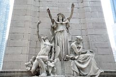 21 Maine Monument Female Figure With Closed Eyes Represents Justice With New York Columbus Circle